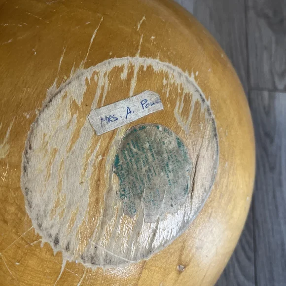 Vintage Farmhouse Primitive Wooden Dough Butter Bowl 12” Rustic Decor Blonde - Picture 5 of 7